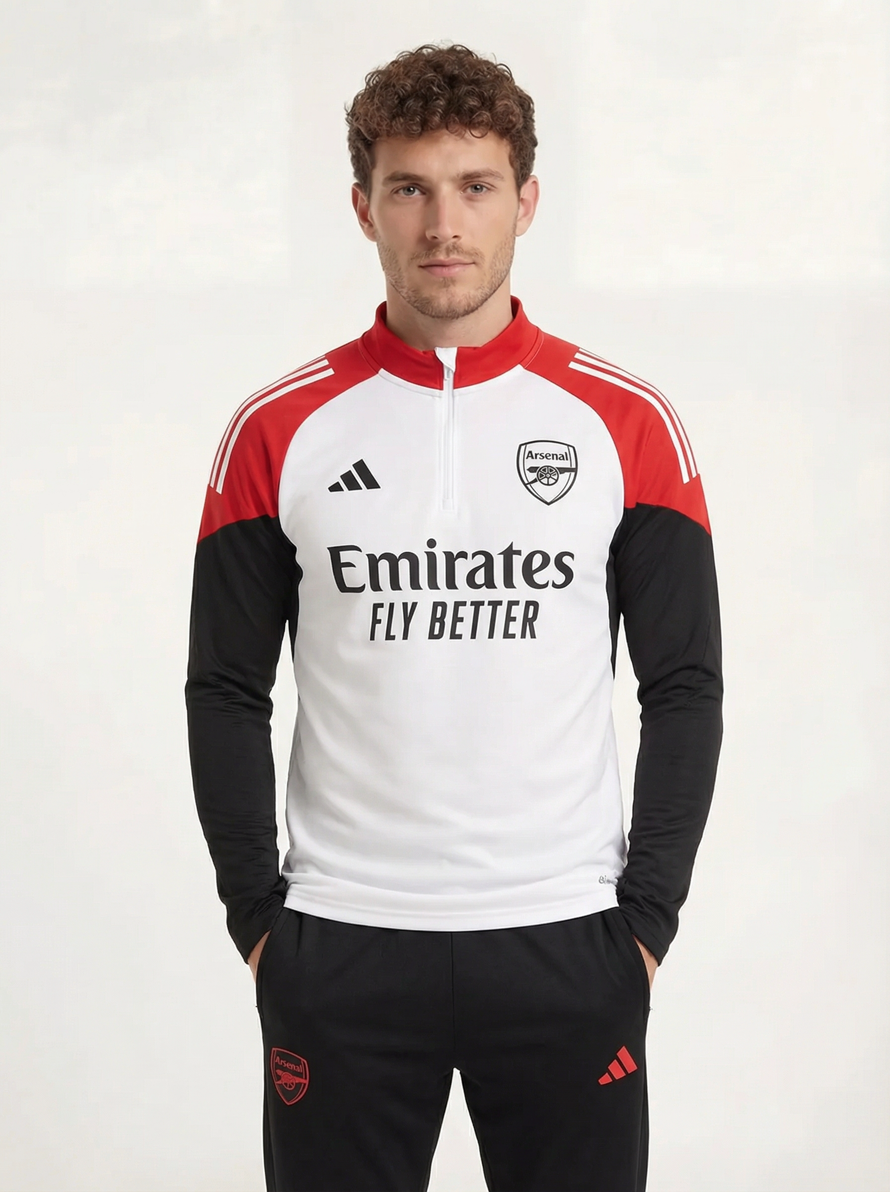 2025/2026 ARSENAL WHITE AND BLACK X RED TRACKSUIT