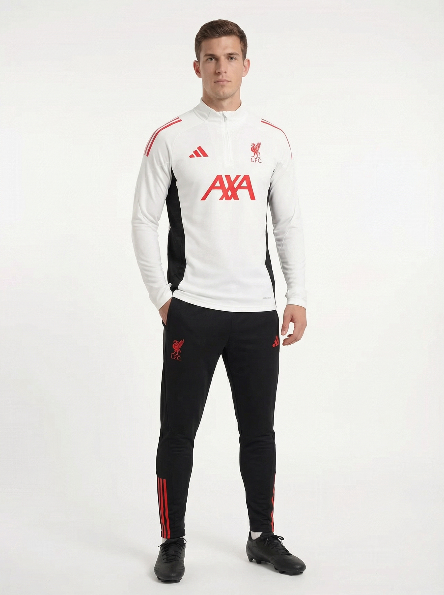 2025/2026 LIVERPOOL WHITE AND BLACK X RED TRACKSUIT
