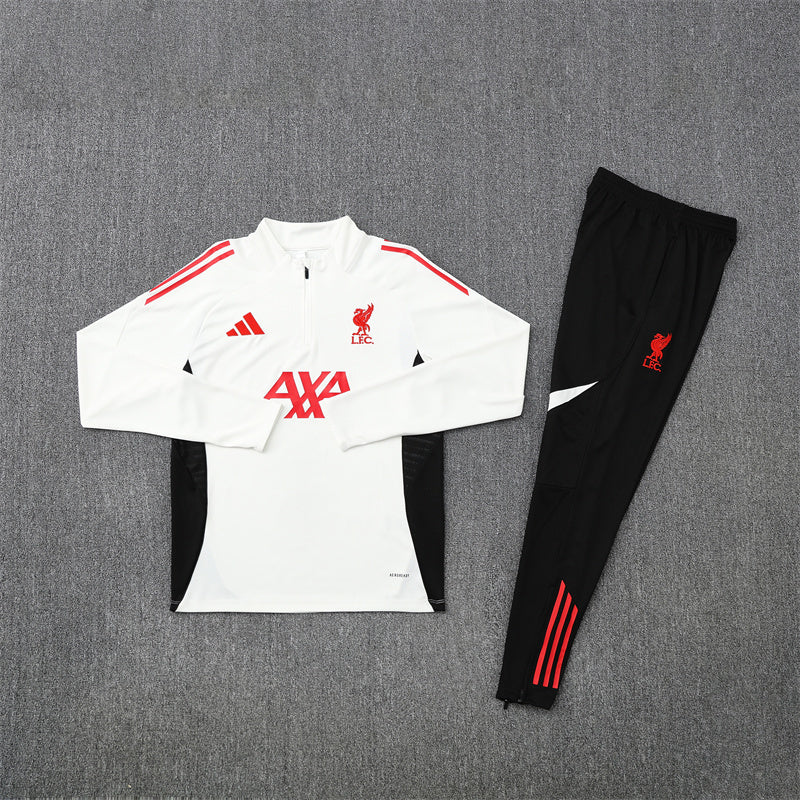 2025/2026 LIVERPOOL WHITE AND BLACK X RED TRACKSUIT