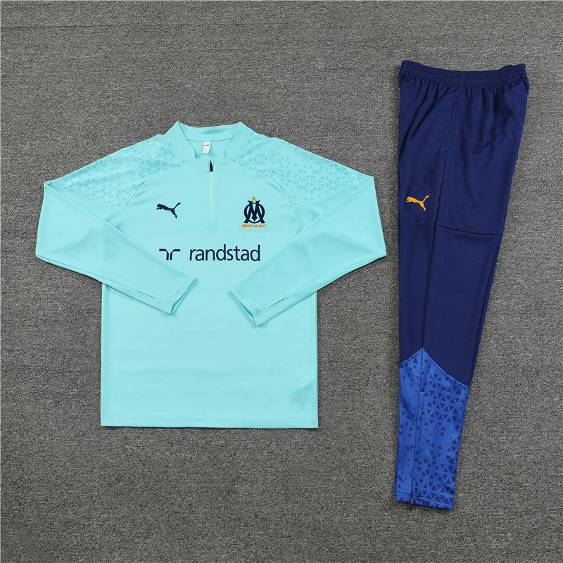 OLYMPIQUE DE MARSEILLE BLUE AND MINT TRACKSUIT