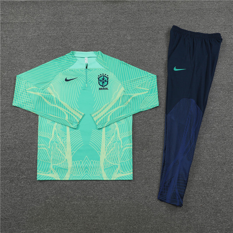 BRAZIL DARK BLUE AND GREEN TRACKSUIT