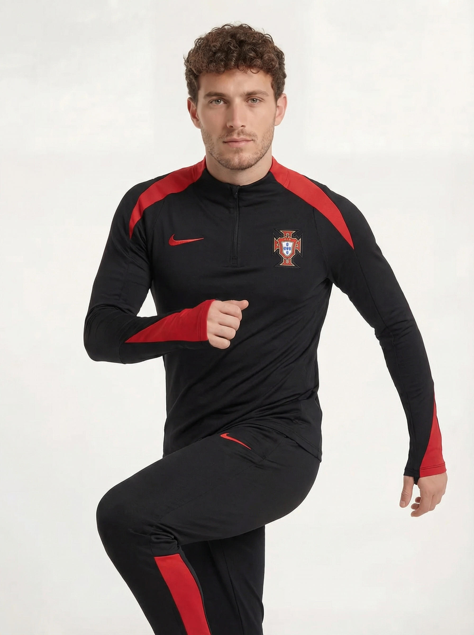PORTUGAL BLACK AND RED TRACKSUIT