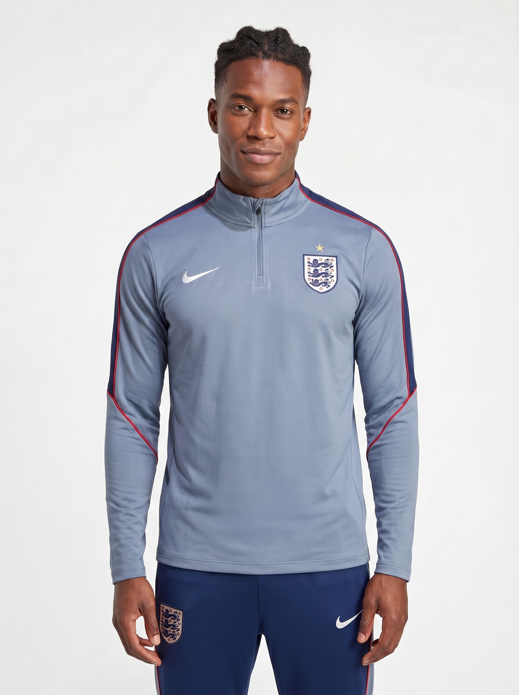 ENGLAND GREY AND NAVY TRACKSUIT