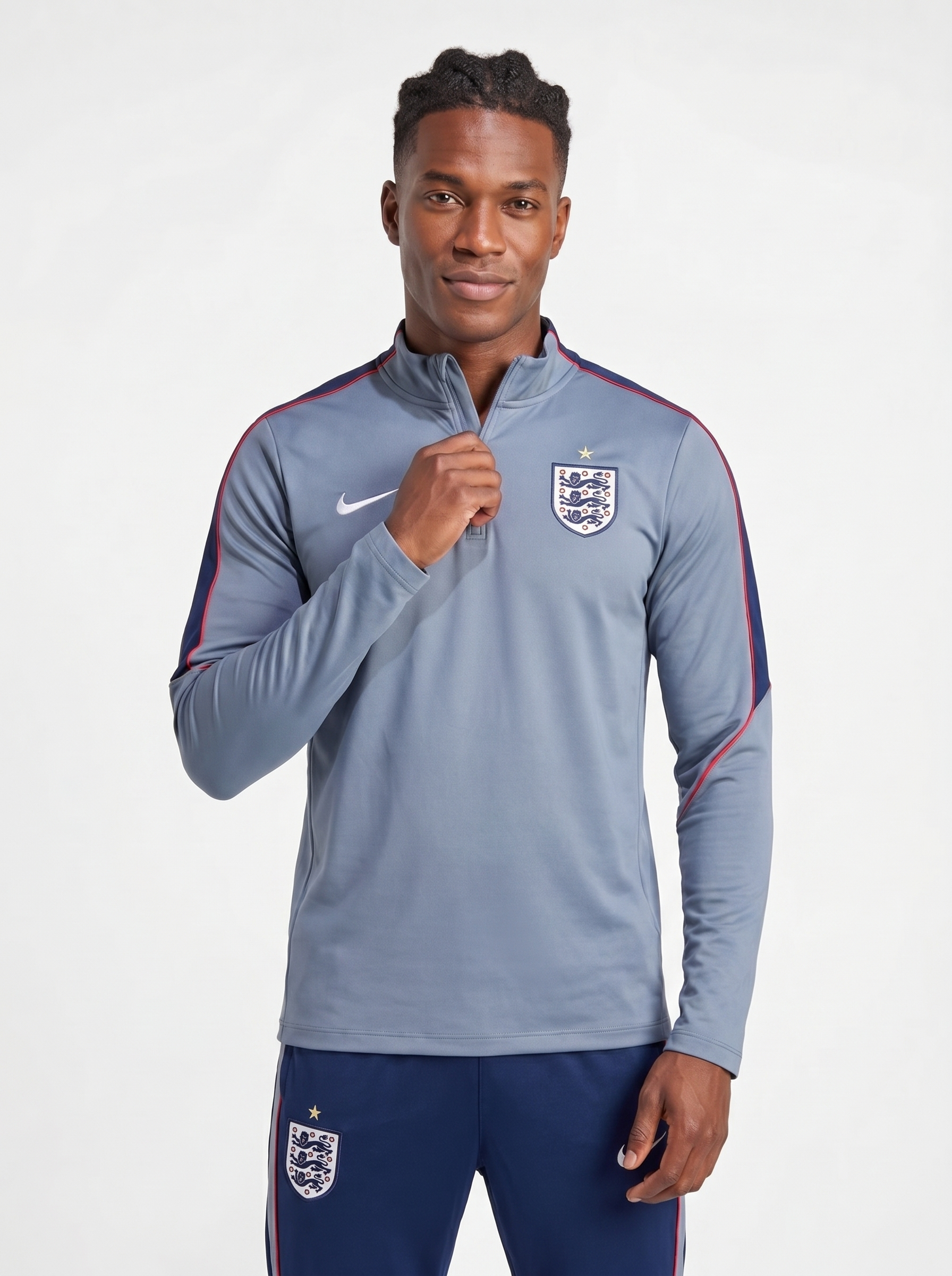 ENGLAND GREY AND NAVY TRACKSUIT