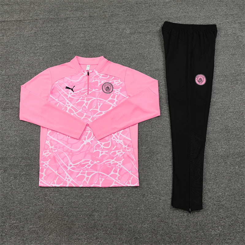 MANCHESTER CITY BLACK AND PINK TRACKSUIT