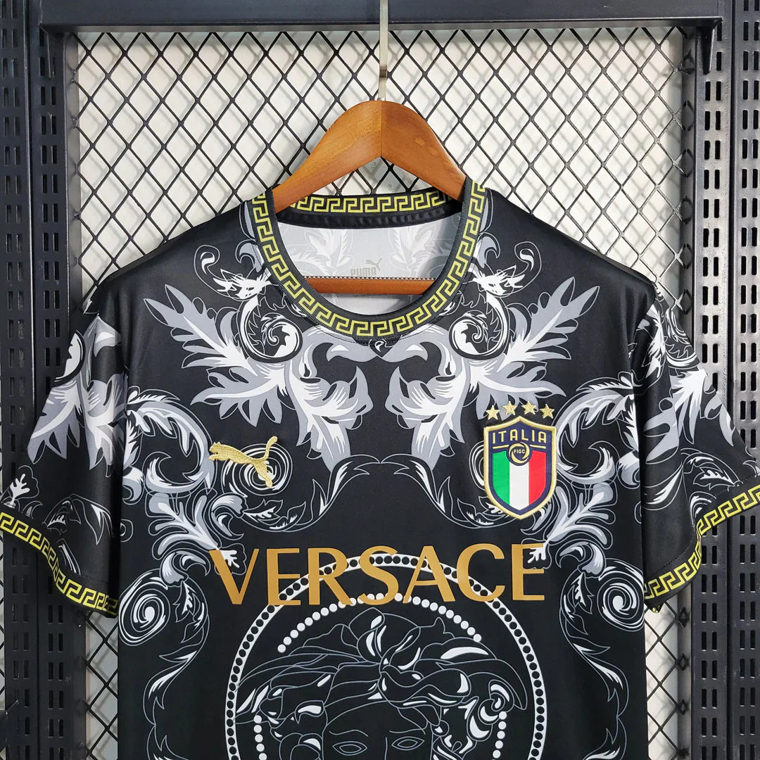 ITALY 2023 CONCEPT VERSACE BLACK HOME SHIRT