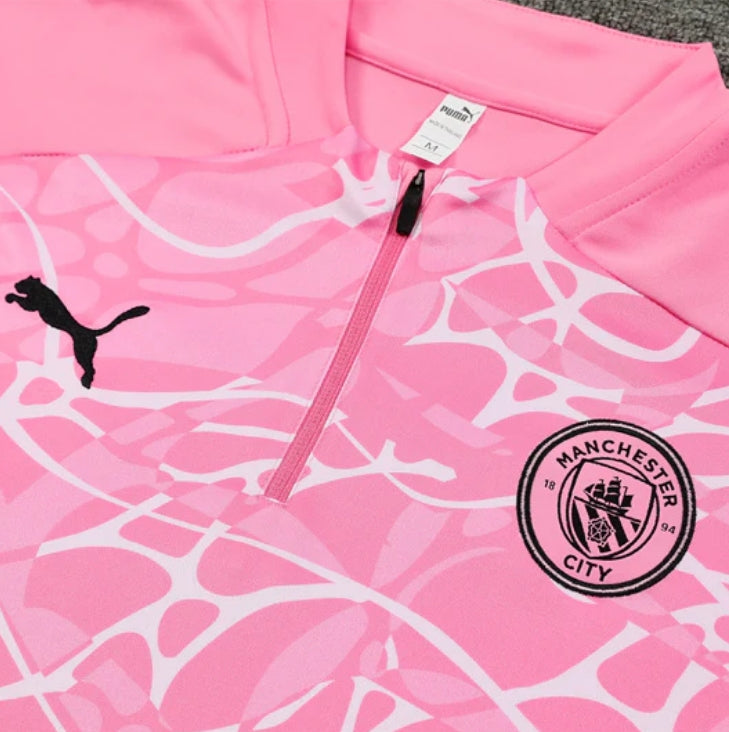 MANCHESTER CITY BLACK AND PINK TRACKSUIT